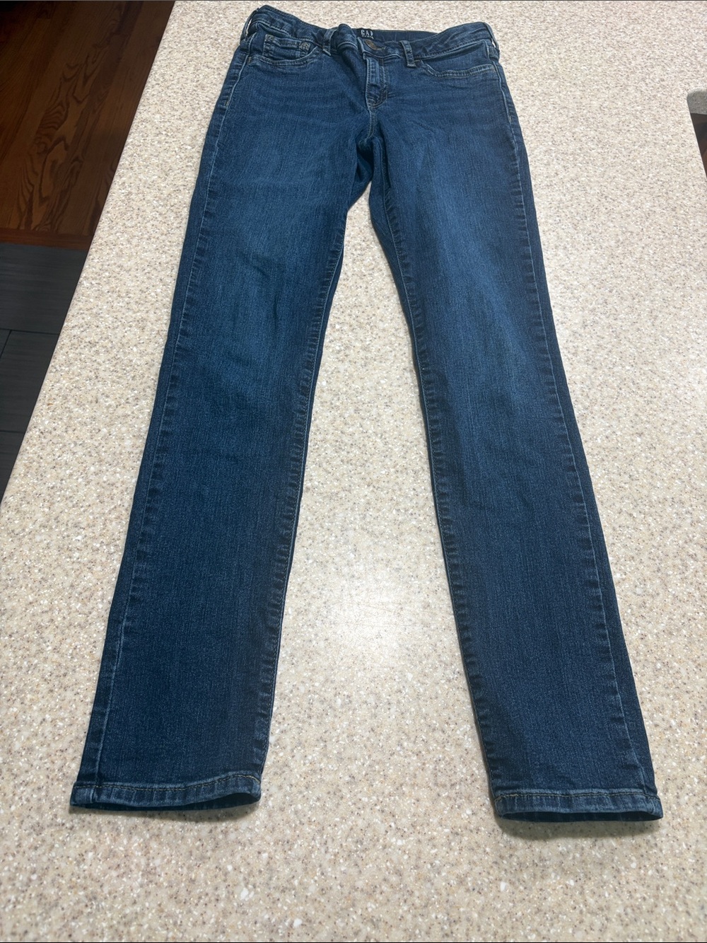 Gap girls 14 super stretch skinny jeans dark wash with adjustable waist